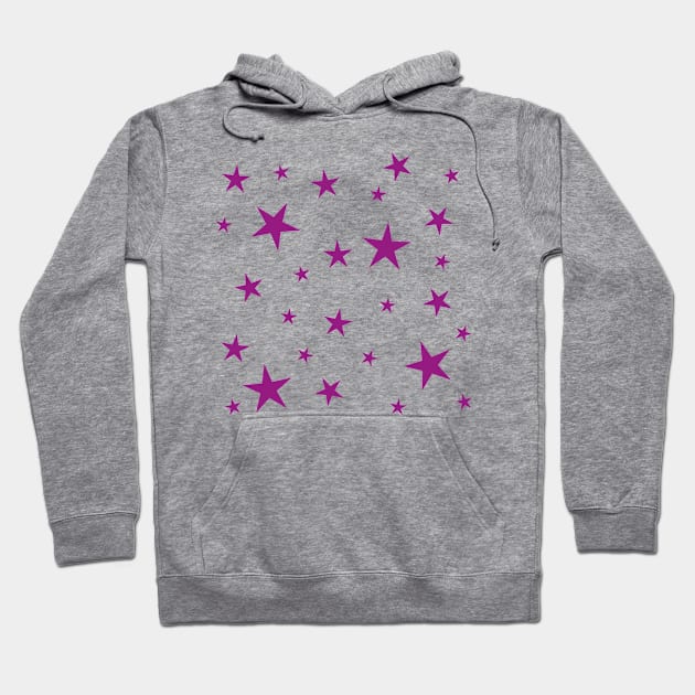 Purple Stars Pattern Hoodie by stuartjsharples